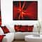 Designart - Red and Yellow Rays - Abstract Framed Canvas art print
